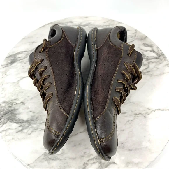 Born Bowling Leather Comfort Sneakers 7 Oxford Preppy Sporty Y2K Coquette Girl - Picture 7 of 11